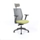 Kancelářská židle s podhlavníkem a područkami, zelená (PORTIA)