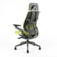 Kancelářská židle čalouněná s podhlavníkem, F-01 zelená (KARME)