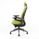 Kancelářská židle čalouněná s podhlavníkem, F-01 zelená (KARME)