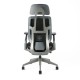 Kancelářská židle potah mesh s podhlavníkem, A-10 černá (KARME MESH)