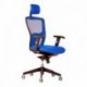 Kancelářská židle s podhlavníkem, DK 90, modrá (DIKE SP)