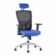 Kancelářská židle s podhlavníkem, 2621, modrá (HALIA MESH SP)