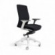 Kancelářská židle čalouněná bez podhlavníku, bílý plast, tmavě modrá 211 (J2 WHITE BP)