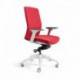 Kancelářská židle čalouněná bez podhlavníku, bílý plast, tmavě modrá 211 (J2 WHITE BP)