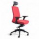Kancelářská židle čalouněná s podhlavníkem, černý plast, zelená 203 (J2 SP)