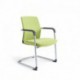 Jednací židle čalouněná, černý plast, zelená 203 (JCON)