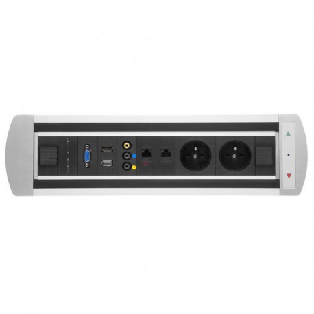 Elektricky otočný panel, 2x el.,2x data, video,VGA,USB,HDMI (VAULT BTCZ 043)
