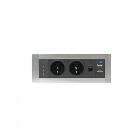 Pevný panel, 2x el., 2x USB, 1x data (VAULT PTCZ 016)